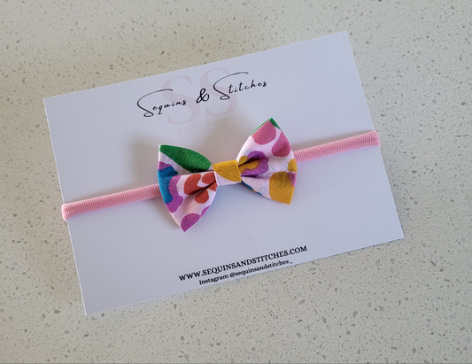 Multi coloured cotton bow