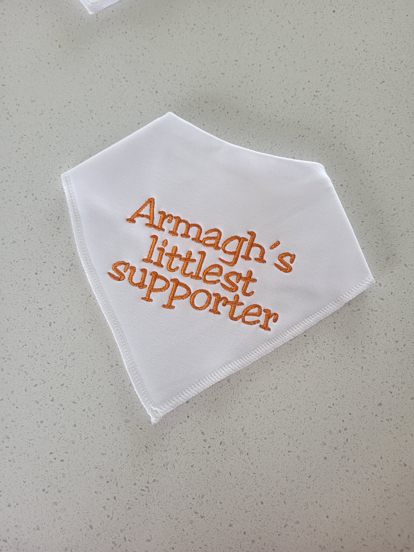 Gaa little supporter bib ( not personalised, county name only to be added to the box )