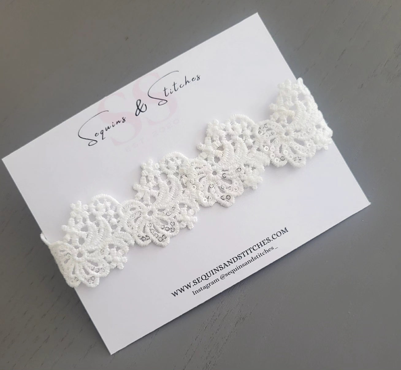 Sparkling lace headpiece
