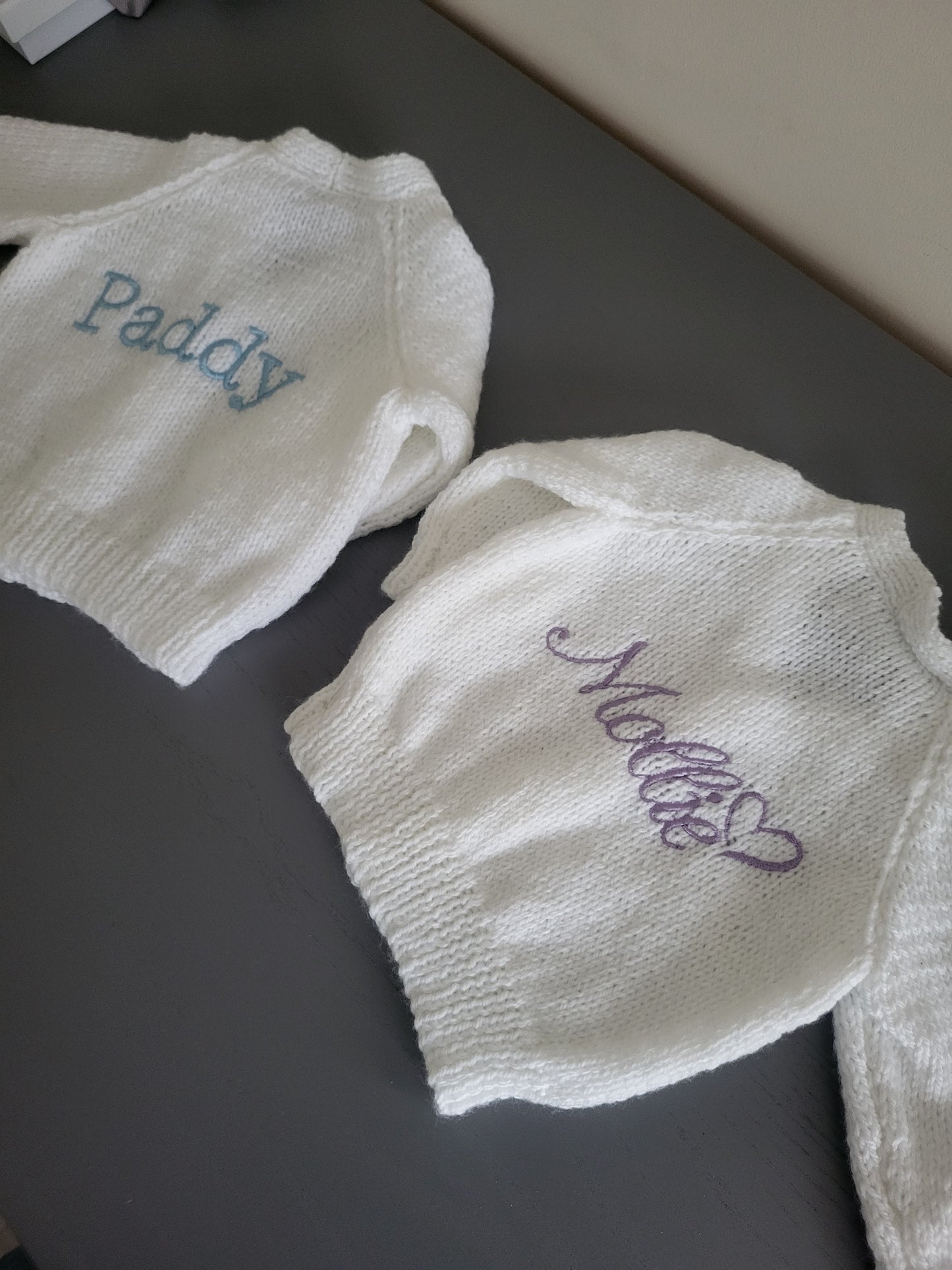 ( PRE-ORDER ) 3 weeks turnaround. Personalised hand knitted cardigan