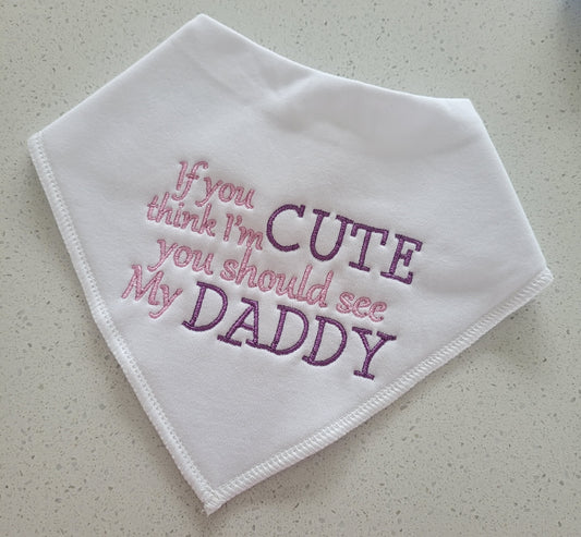 If you think im cute bib