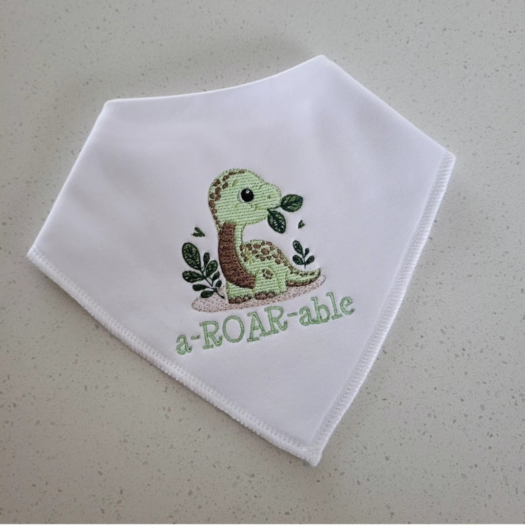 a-ROAR-able baby bib
