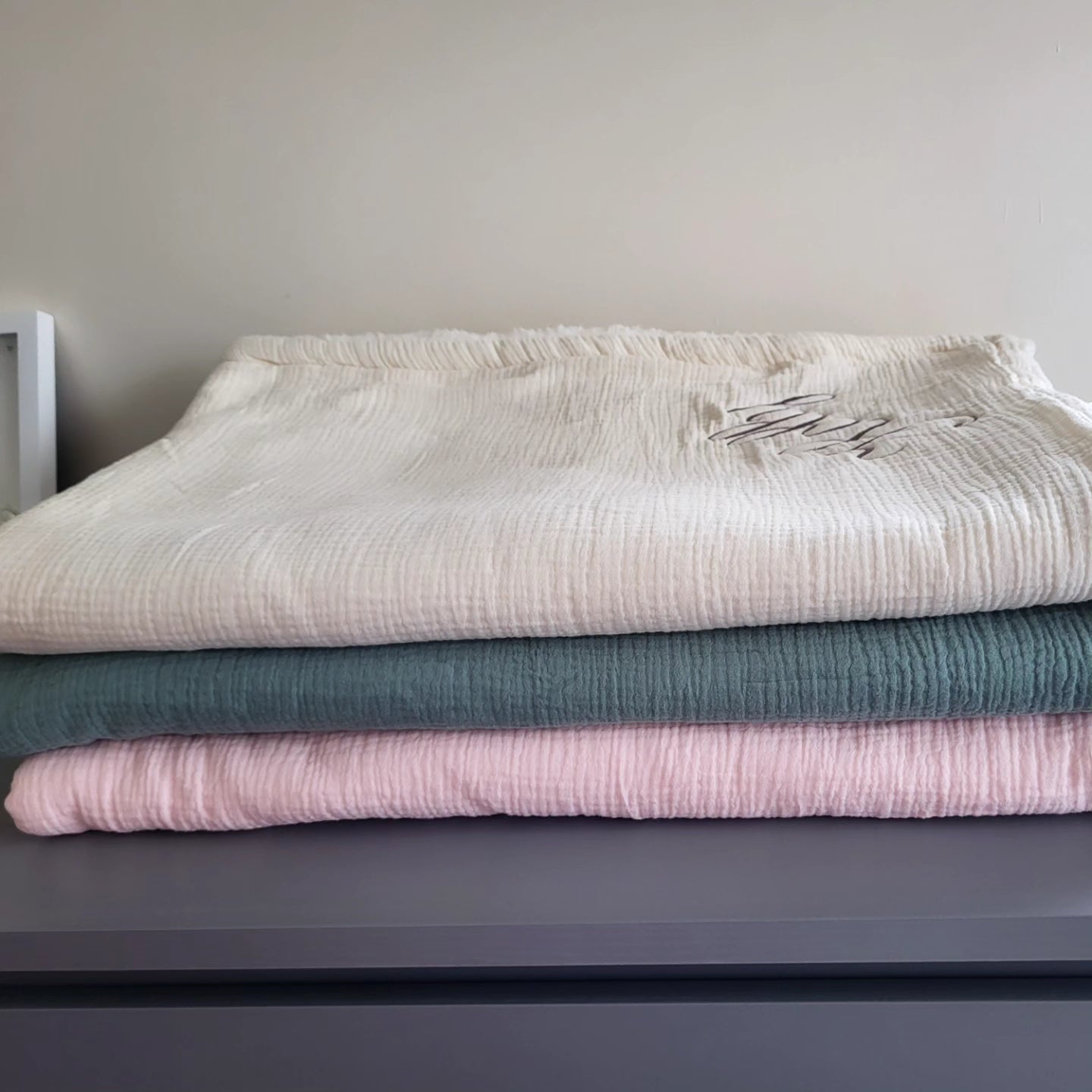 Cream teddy fleece blanket