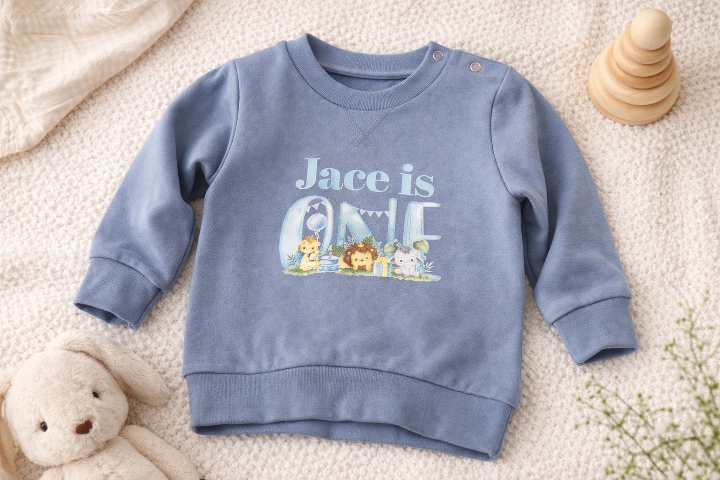 Boys 1st birthday personalised jumper
