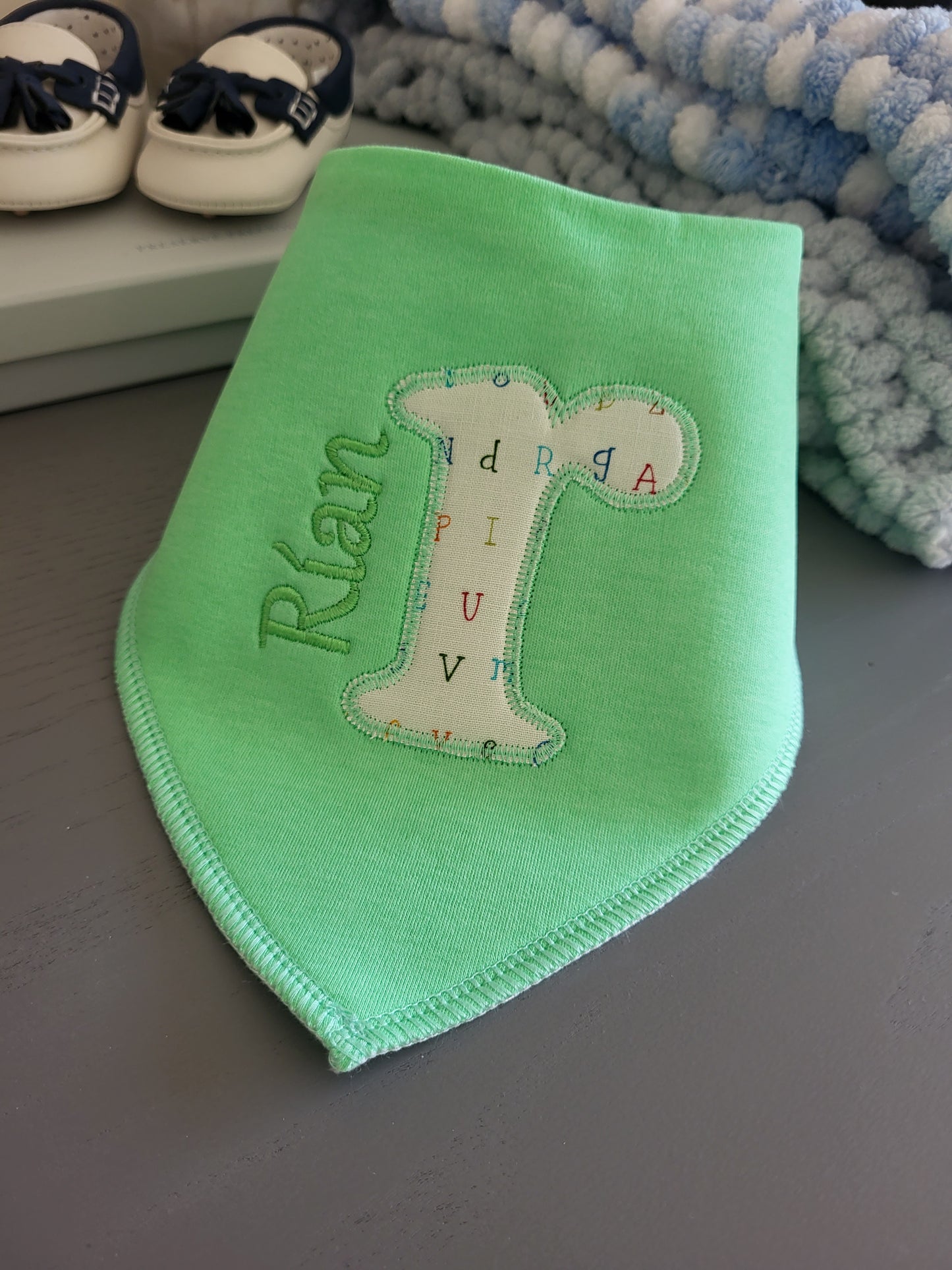 Alphabet baby bib