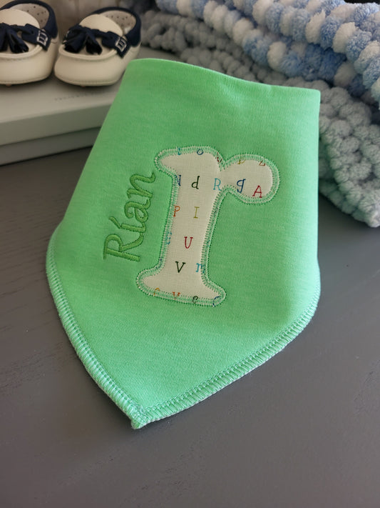 Alphabet baby bib