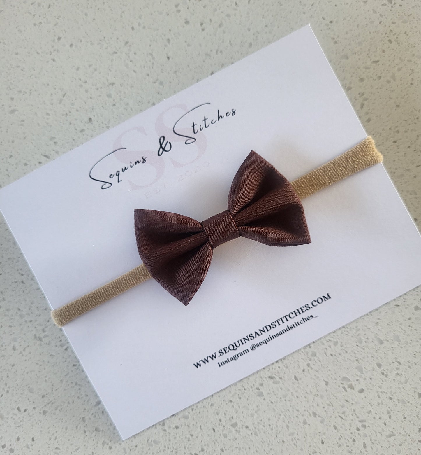 Chocoalte brown Cotton hairbow