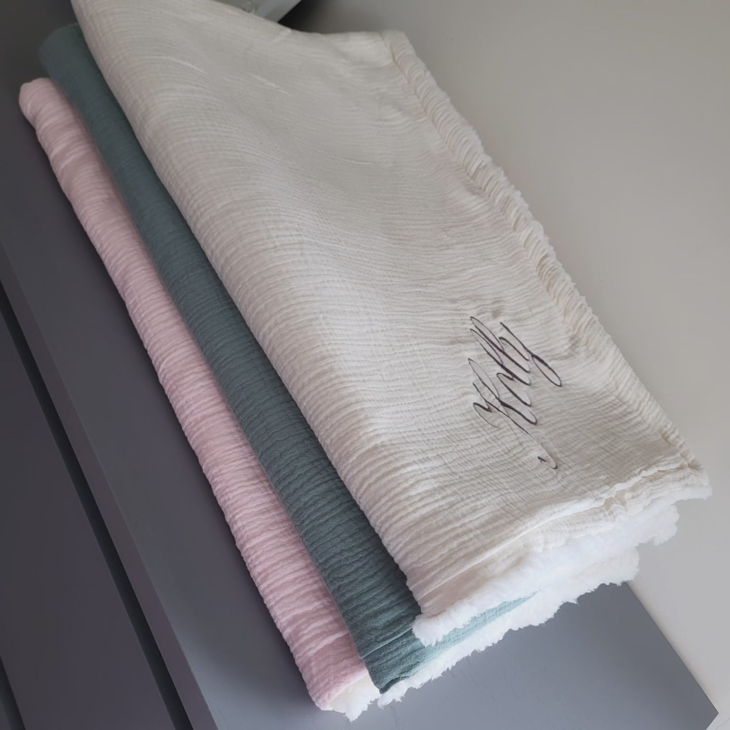Baby pink Teddy fleece blanket