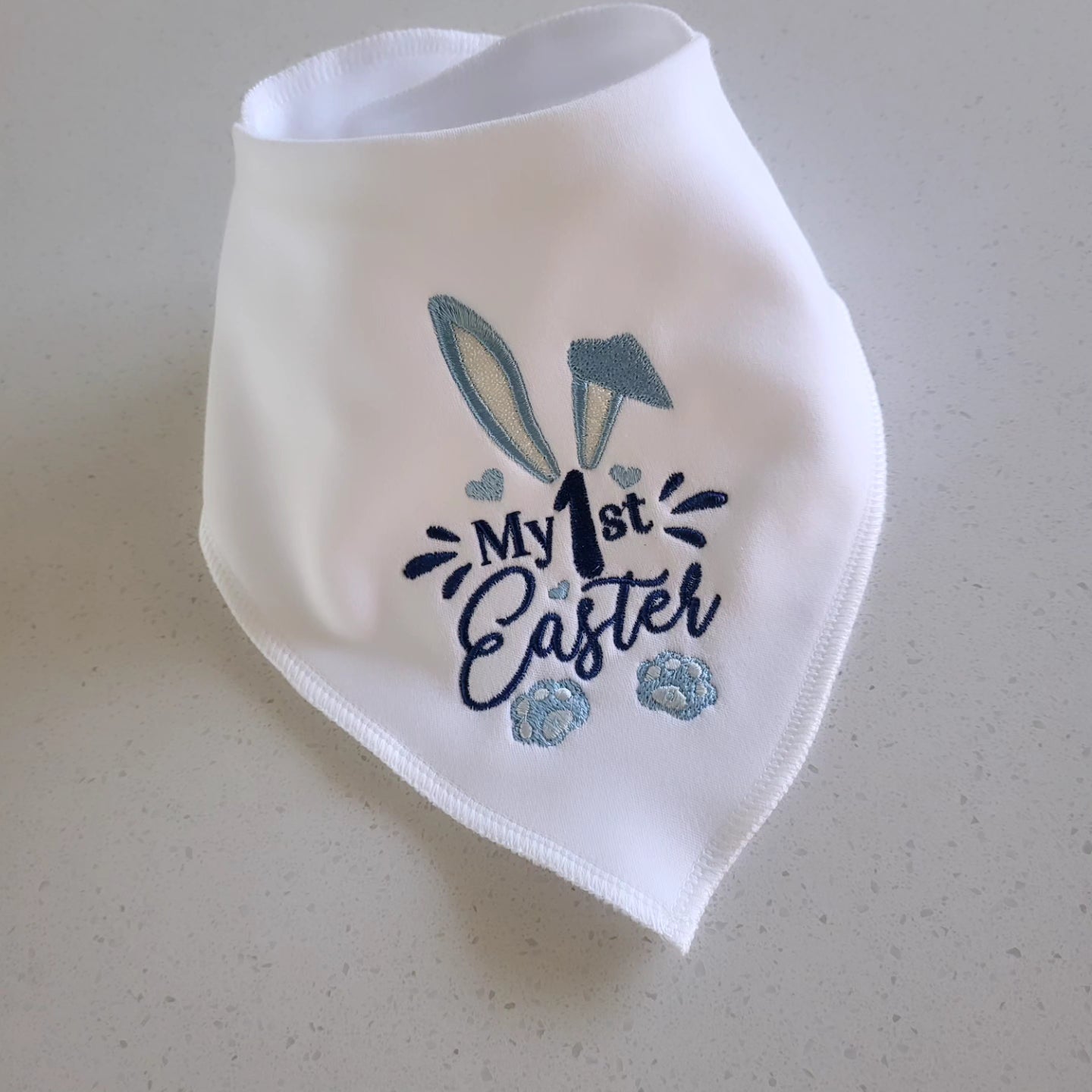 My 1st easter bib ( blue )