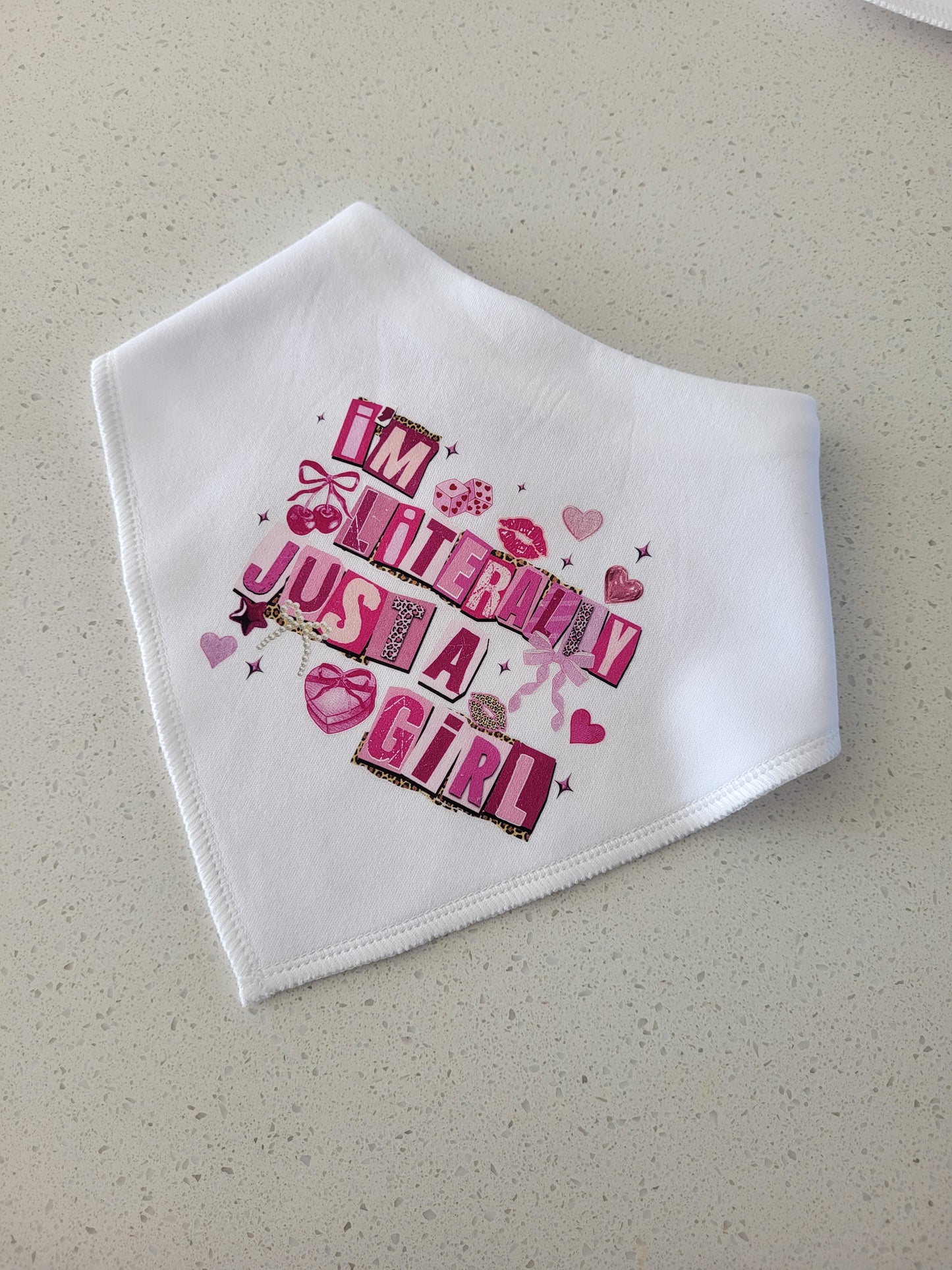 Literally just a girl bib