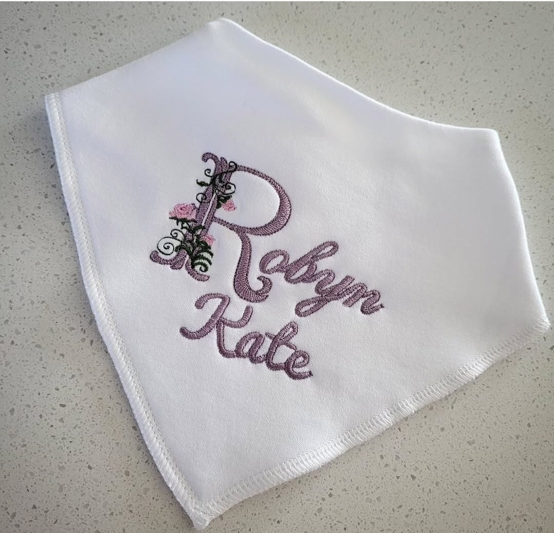 double name personalised bib
