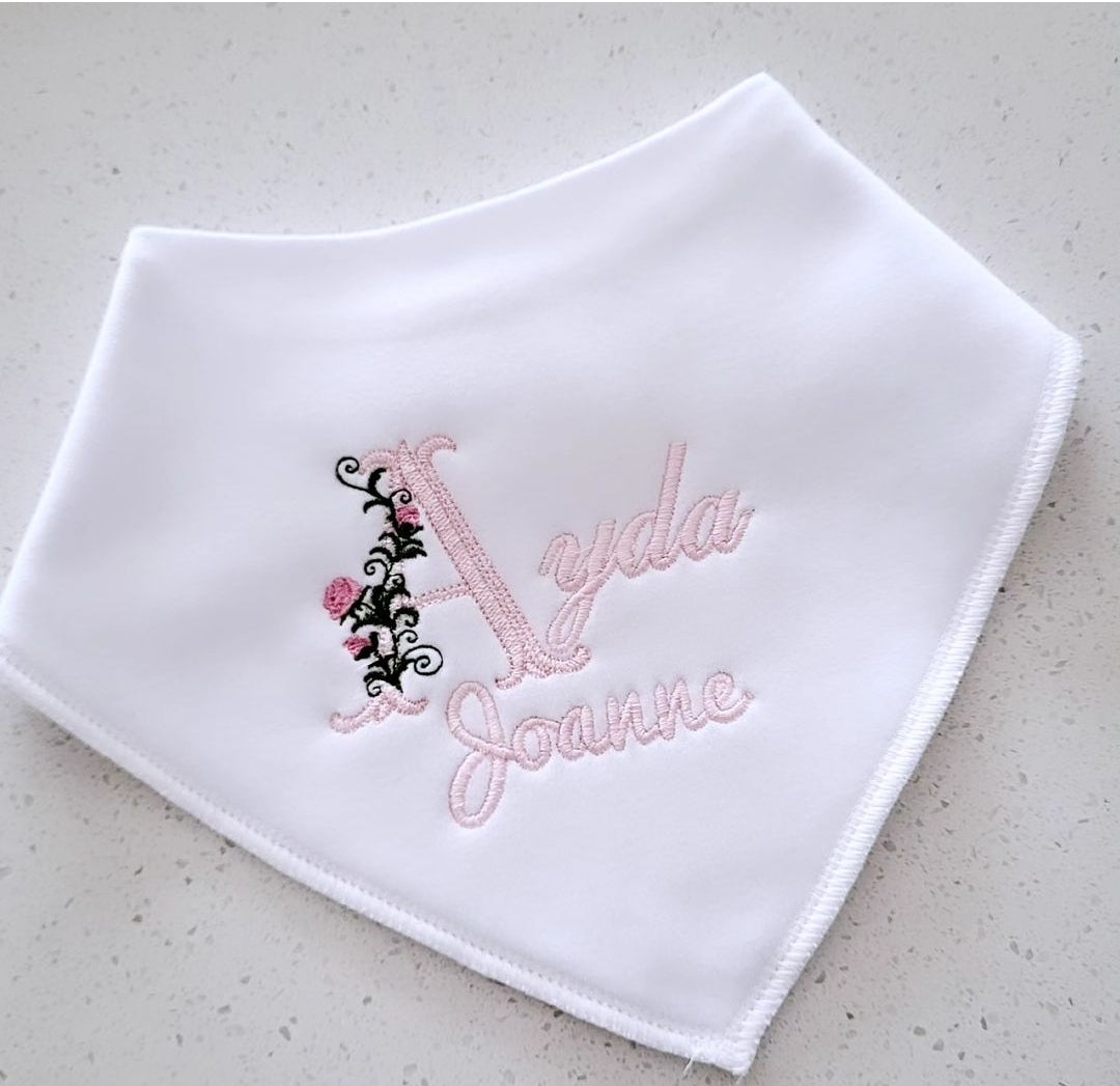 double name personalised bib