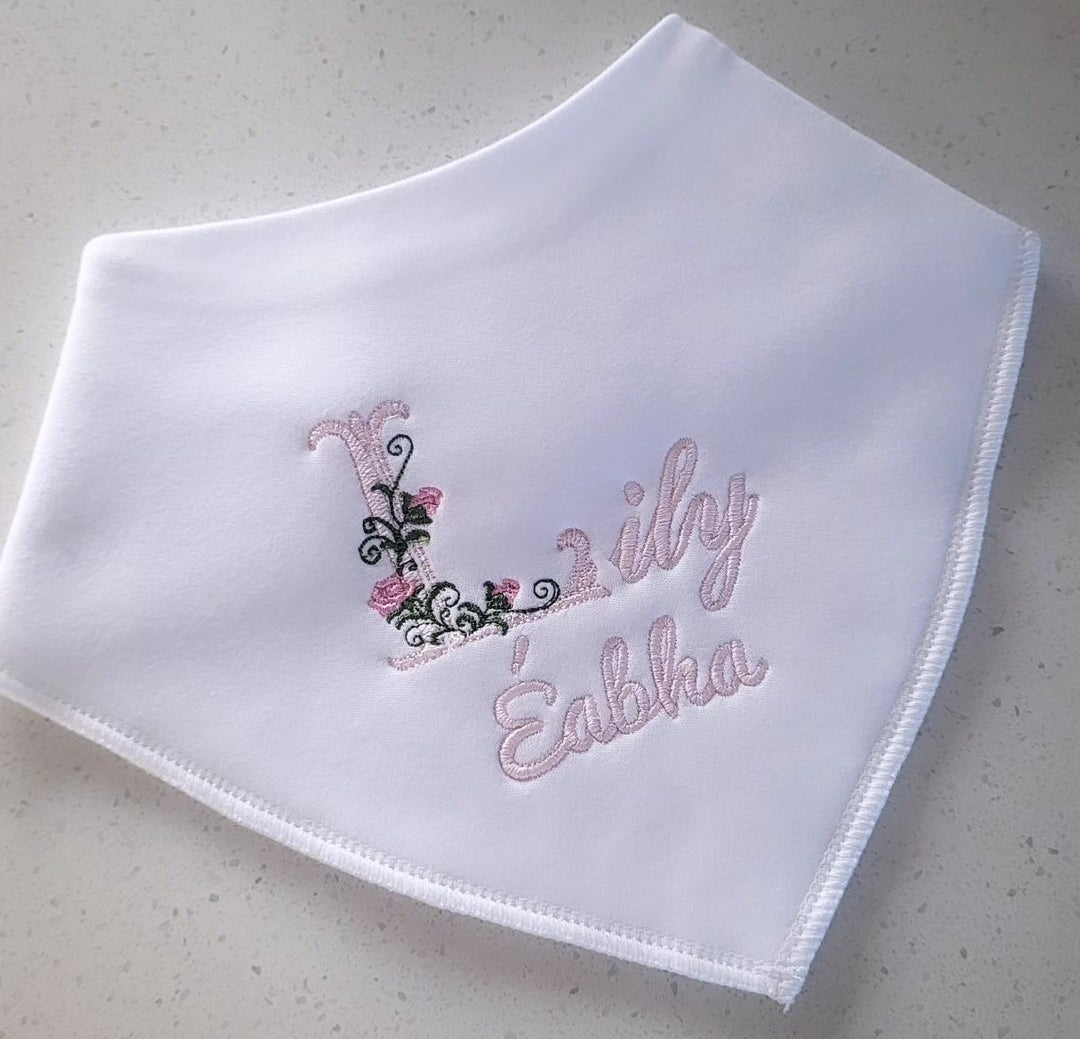 double name personalised bib