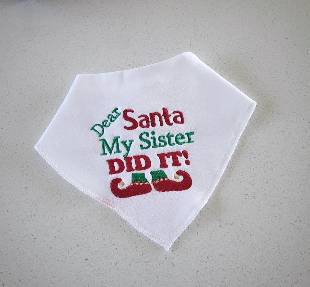 Dear santa bib