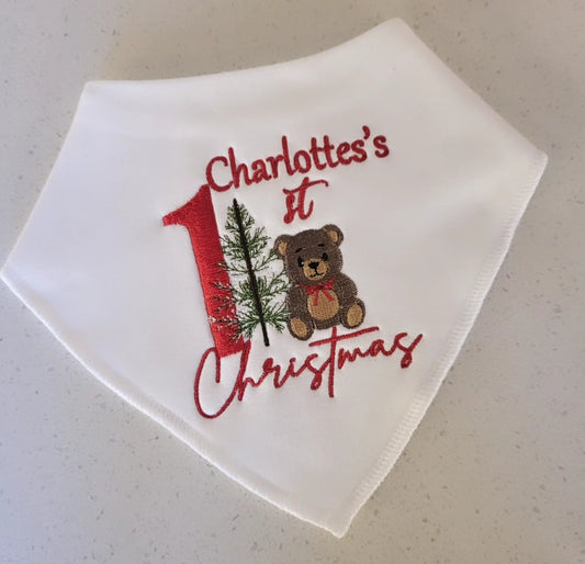 First xmas personalised bib