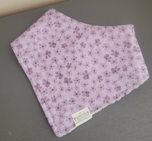Lilac floral bib