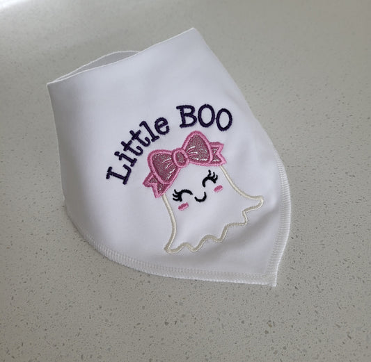 Little boo halloween bib
