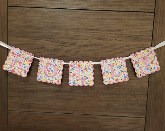 Bespoke childrens name banners - made to order