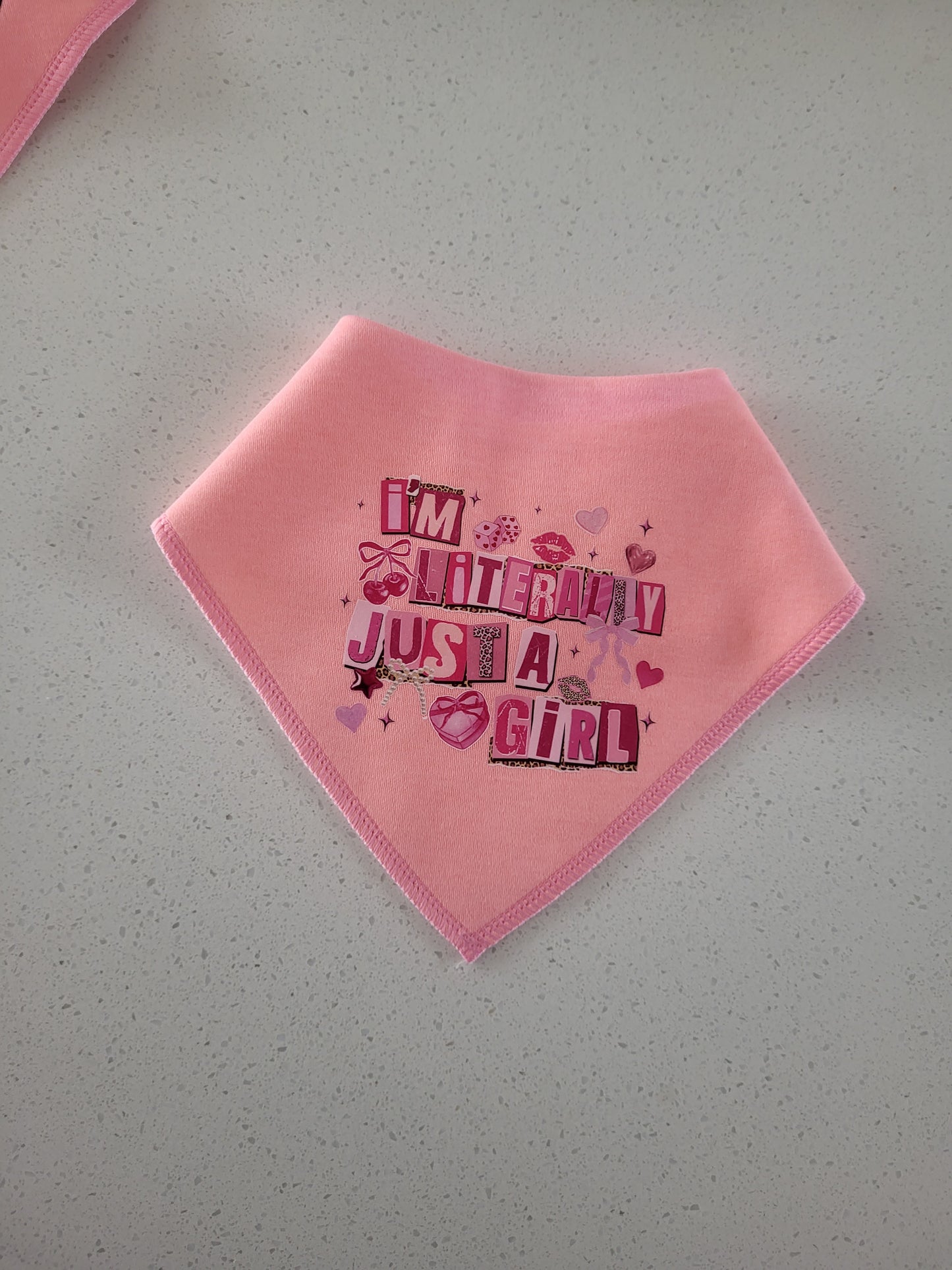Literally just a girl bib