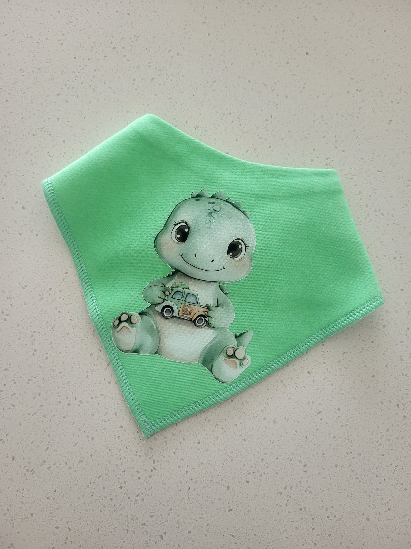 Dino baby bib