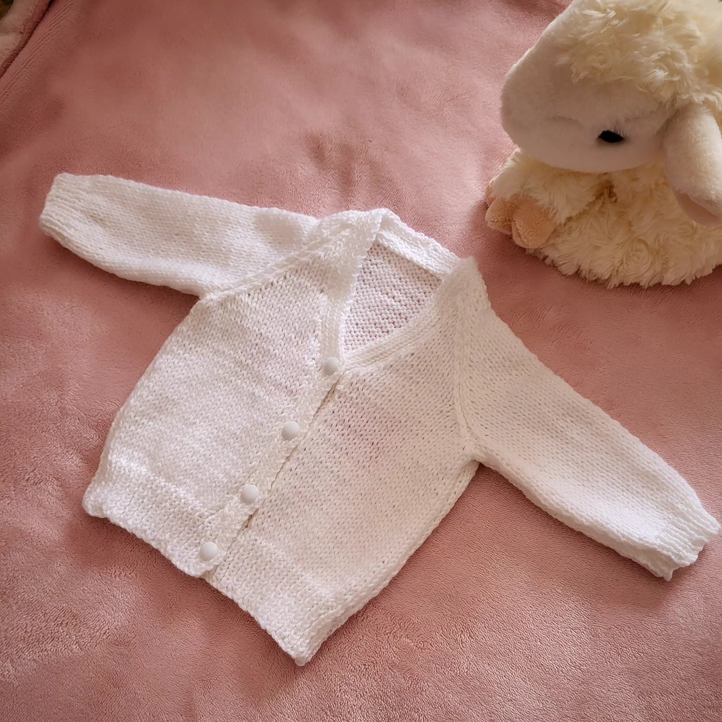 Personalised hand knitted cardigan