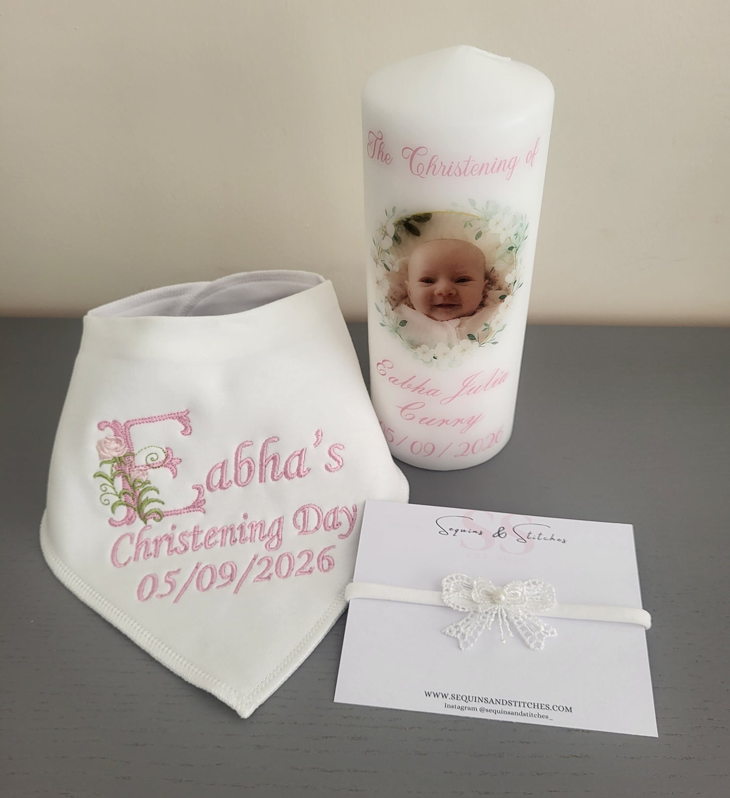 Girls floral christening bundle