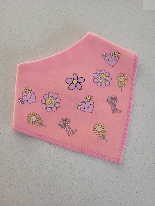 Summer flowerbed baby bib