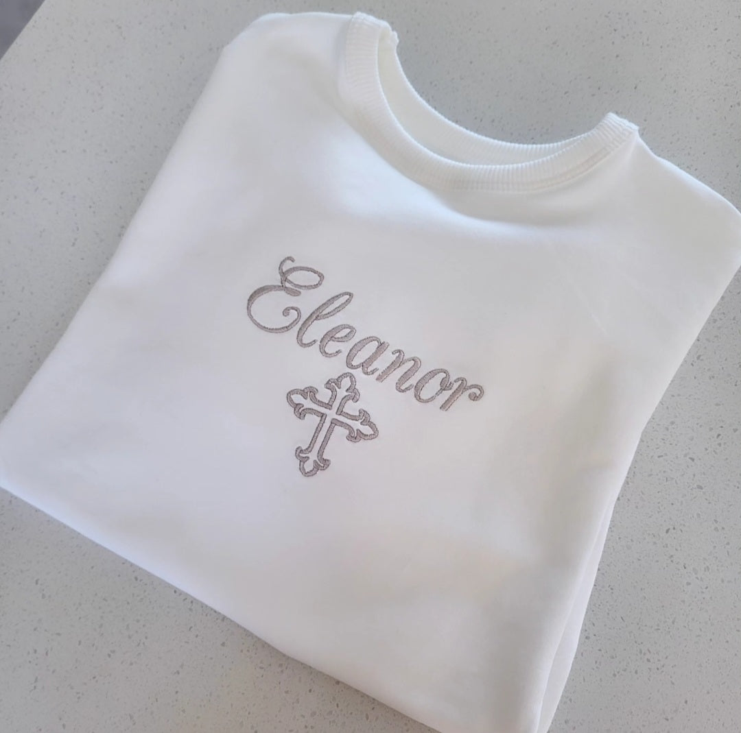 Personalised christening babygrow
