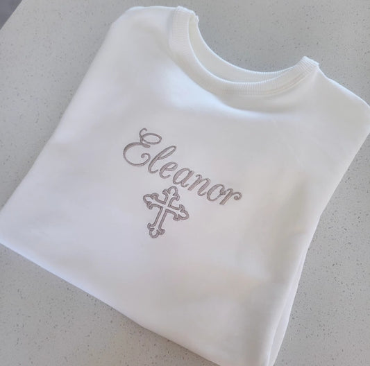 Personalised christening babygrow