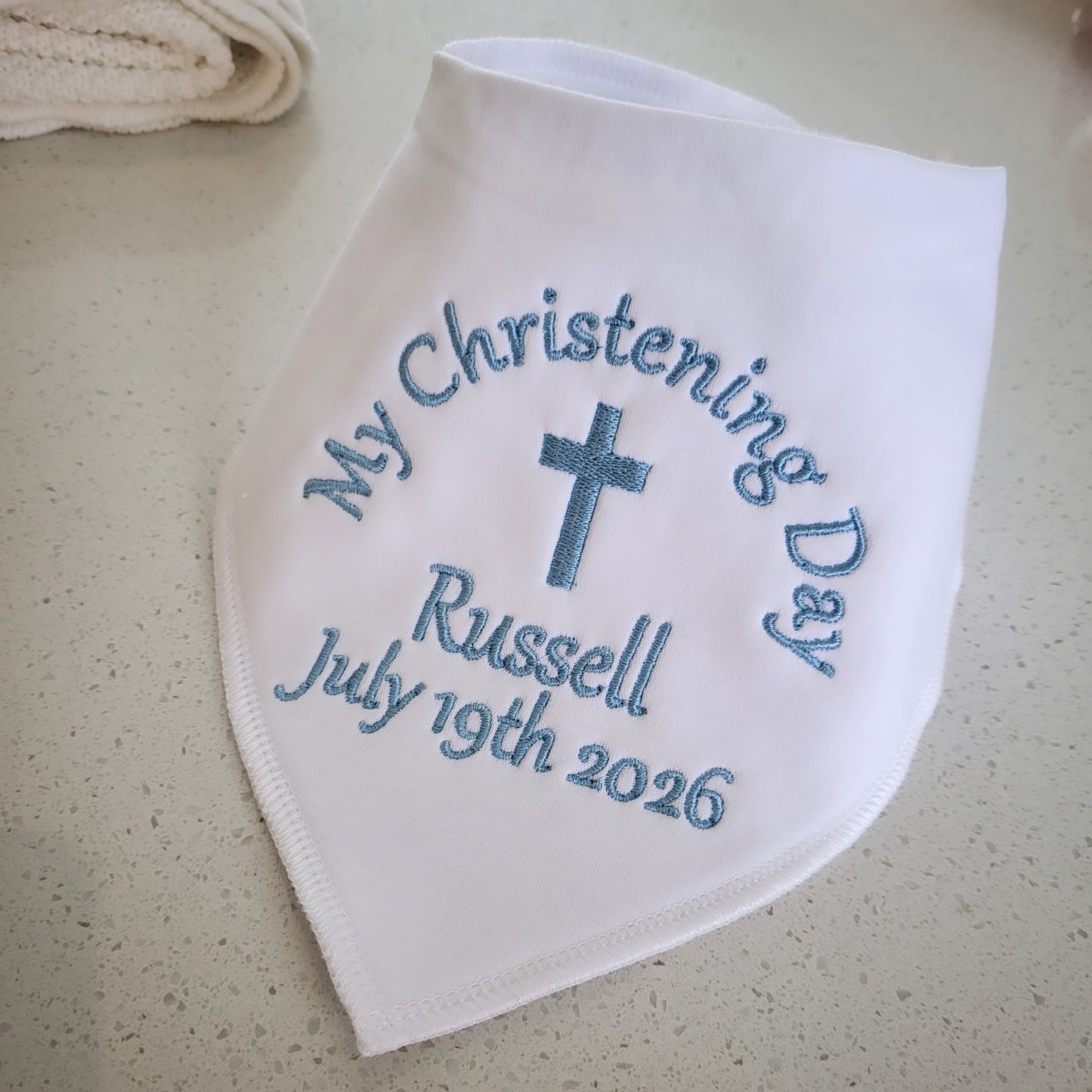 Bespoke christening bundle ( crisp white shawl option )