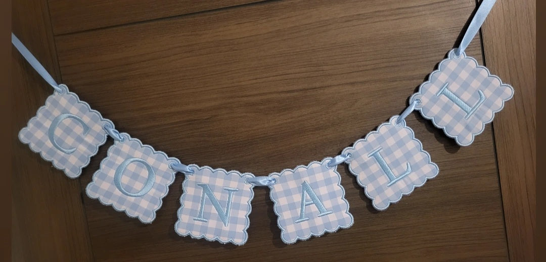 Bespoke childrens name banners - made to order