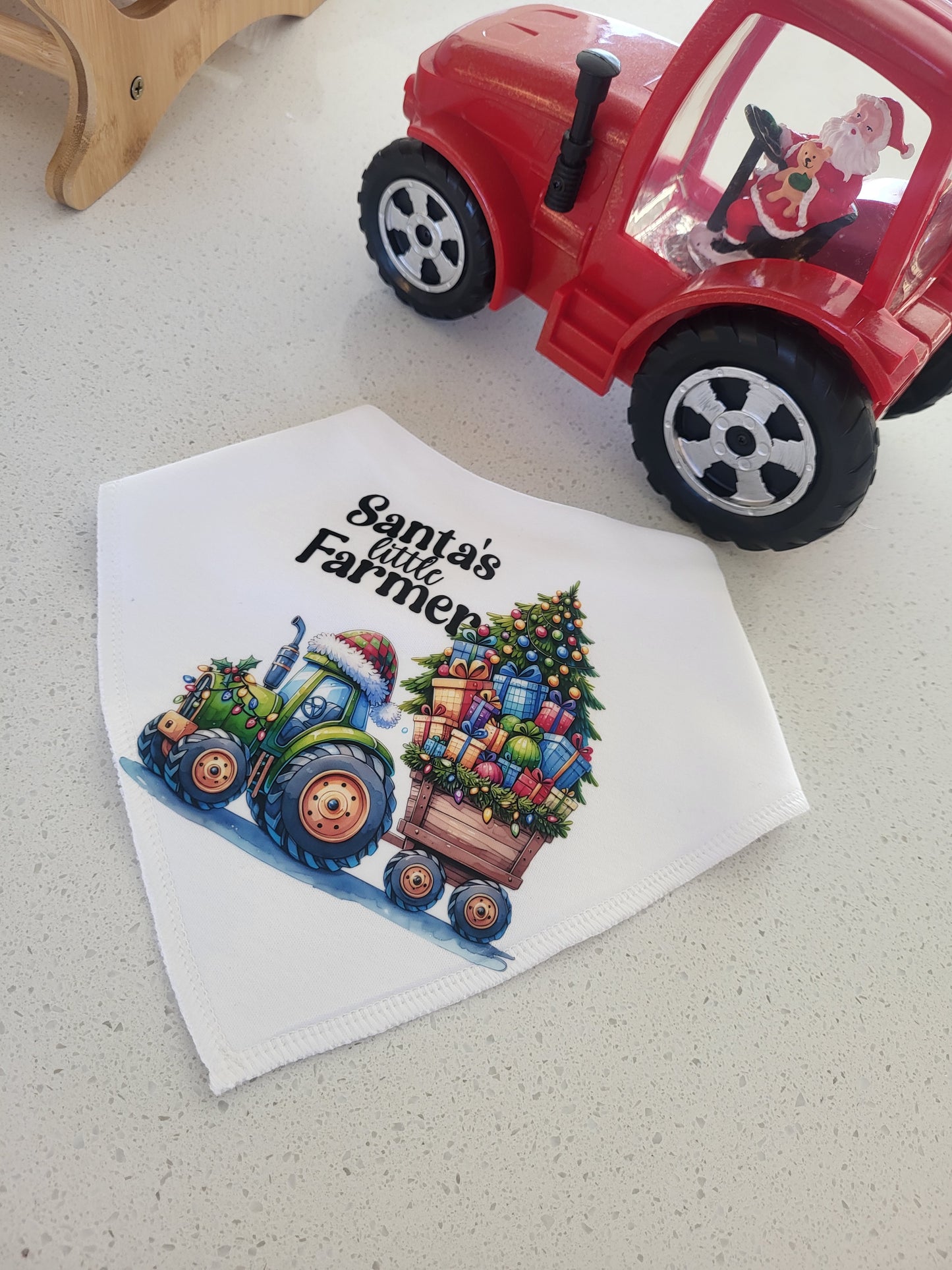 Santas farmer bib