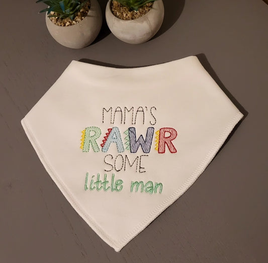 Rawr-some baby bib